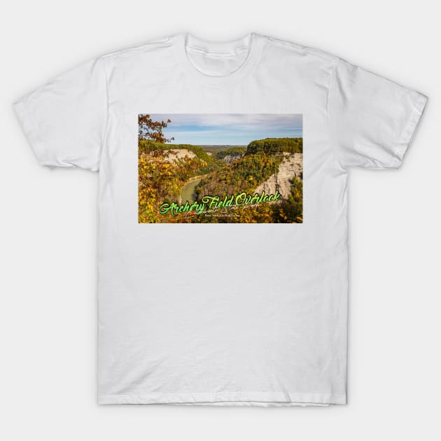 Archery Field Overlook Letchworth State Park New York T-Shirt by Gestalt Imagery